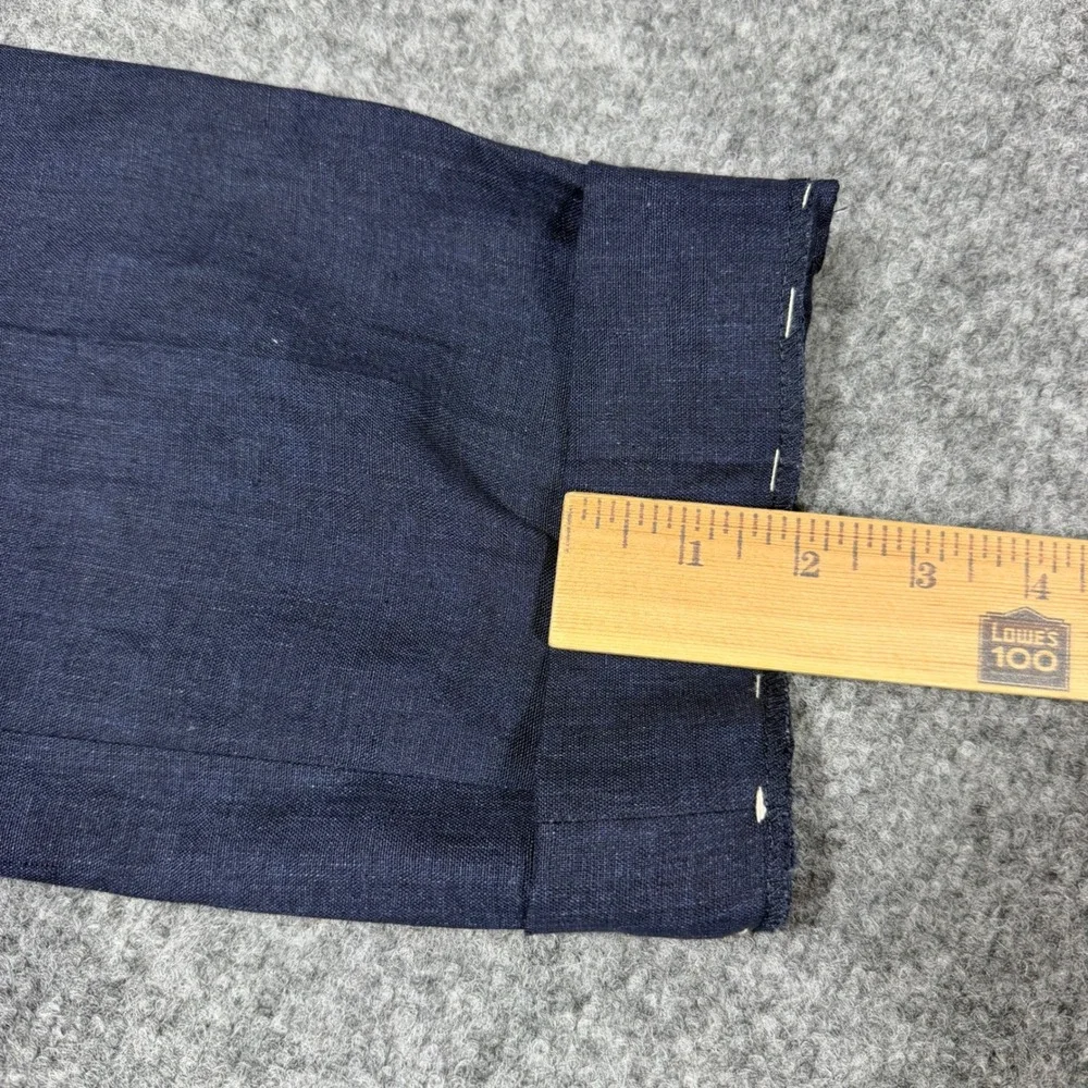 Brunello Cucinelli Pleated Linen Trousers Mens 33/42IT Italy Blue 100% Linen NWT